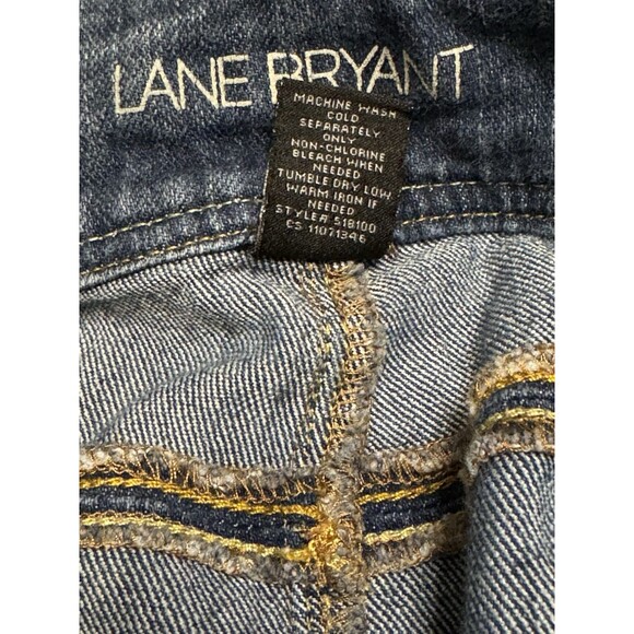 Lane Bryant Medium Wash Mid-Rise Straight Leg Jeans Zipper Pockets Size 22 Plus - Picture 6 of 8